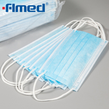 Máscara facial médica não tecida de 3 camadas com presilhas para os ouvidos